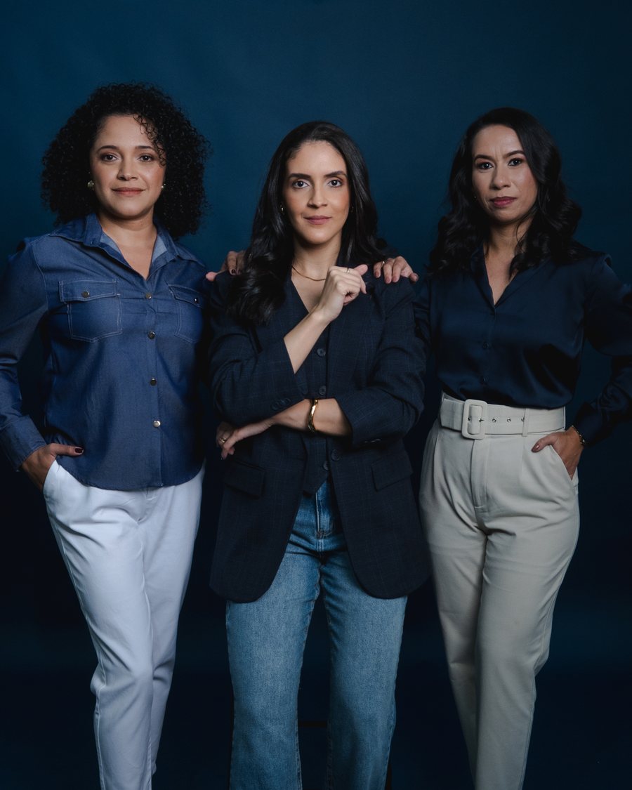 As três realizadoras do Impulso Empresarial — Andressa Costa, Kathleen Amaro e Luciana Splicigo